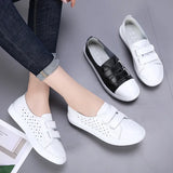 Summer White Women Shoes Moccasins for Genuine Leather Flats Hollowed Breathable Loafers Soft Casual Flat MartLion   