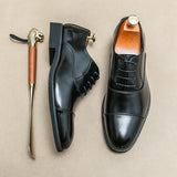 New Men Dress Shoes Leather Shoes Mens Pointed Social Shoe Male Black Casual Wedding Shoes MartLion   