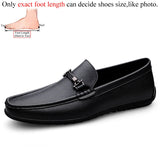 Men's Loafers Slip on White Leather Shoes Casual Spring Summer Autumn Luxury Designer Loafer Moccasins MartLion Black 37 