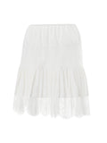 Summer Mid-Rise Lace Patchwork Mini Skirts Women's Pleated A-Line Casual Short Skirts MartLion   