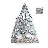 Foldable Shopping Bag Reusable Travel Grocery Bag Eco-Friendly One Shoulder Handbag  Printing Tote Bag MartLion A-035  