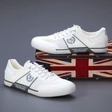 Summer Men's White Shoes Canvas Sneakers Casual Espadrilles Lace-up Mesh Breathable Zapatillas De Hombre MartLion   