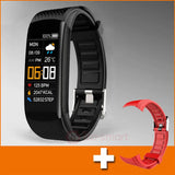Sport Smart Watch Women Men's Smartwatch Bracelet Smart Clock  For Android IOS Ladies Male Fitness Tracker Trosmart Brand C5S MartLion add red strap  