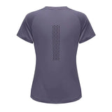 Yoga Clothes Summer Short-Sleeved Women Loose Quick-Drying T-Shirt Sports Running Shirt Elastic Casual Round Neck Breathable MartLion PURPLE 2 