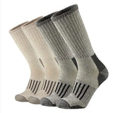 80% Merino Wool Socks Men's Women Thicken Warm Hiking Cushion Crew Socks Merino Wool Sports Socks Moisture Wicking MartLion Pack L(4 Pairs ) Euro M(36-40) 