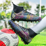 Soccer Shoes Men's AG/TF Football Boots Light Breathable High-top Soccer Cleats Sneakers Outdoor Sports Mart Lion   