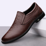 Cow Leather Dress Shoes Men's Loafers Super Soft Moccasins Footwear Formal Social Oxfords Mart Lion   