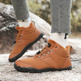 Zero Drop Men Barefoot Waterproof Winter Snow Hiking Thermal Fur Boots Wide toe Box Sneakers Men's Shoes MartLion   