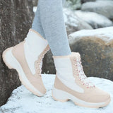 Women's Winter Boots Thick Sole Sloping Heel Ankle Outdoor Light Plush Warm Cotton Shoes MartLion   