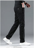 Men's Black Gray Jeans Stretch Classic Slim  Black Denim Pants Elasticity Male  Casual Trousers MartLion   