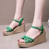 Wedge Heel Sandals Women Summer High Heel Shoes Platform Open Toe MartLion   