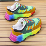 Women Sport Shoes Platform Sneakers Ladies Spring Winter Flats Running  Lace Up MartLion   