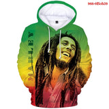 Bob Marley 3D Printed Hoodie Sweatshirts Men's Sweatshirt Hooded Pullover Hip Hop Harajuku Streetwear Oversized Hoodies Mart Lion 0Bob39 M 