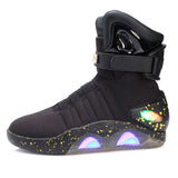 IGxx high boots LED Light Up For Men's mag Shoes USB Recharging  air Back To The Future MartLion Black 5 