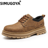 Men's shoes leather casual British style big head  spring and autumn tooling