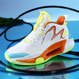 Men's Basketball Shoes Women Kids Cushion Basket Boots Brand Design Sneakers Training Sports Mart Lion A298white orange 5.5 