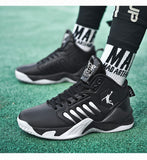 Non-slip Basketball Shoes Men's Air Shock Outdoor Trainers Light Sneakers Young Teenagers High Boots Basket Mart Lion   