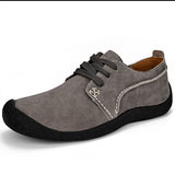 Men's Casual Shoes Sneakers Suede Leather Loafers Flat Driving Shoes MartLion Khaki Gray 08 11 