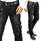 Plus Size Straight Jeans Man Pants  Summer Boyfriend Jeans Streetwear Skinny MartLion   