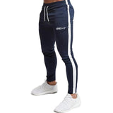 Casual Skinny Pants Mens Joggers Sweatpants Fitness Workout Track pants MartLion Navy blue M 