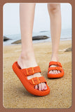 Women Slippers Adjustable Buckle Thick Platform Sandals Beach Shoes Bathroom Slipper Soft EVA Flat Sole Slides MartLion   