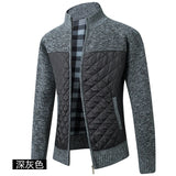 Knitted Cardigan Coat in and Winter Version of Slim Fit and Trendy Sweater MartLion 8835 Dark grey 4XL 