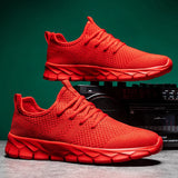 Men's flying woven outdoor running shoes casual lightweight breathable sports shoes MartLion   
