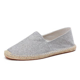 Spring Summer Women Casual Shoes Flats Ladies Slip-on Cloth Shoes Breathable MartLion GRAY 5.5 