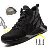 Man Safety Boots High top Safety Shoes Men Women Steel Toe Work Shoes Men Anti-smash Indestructible Construction Boots Winter MartLion