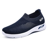 Spring Summer Men's Shoes Outdoor Casual Sneakers Lightweight Breathable Loafers Slip-on Hombre MartLion Summer Style - Blue 44 