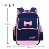 Children School Bags For Girls Orthopedic Backpack Kids princess schoolbag Primary School Kids Satchel mochila MartLion large navy  