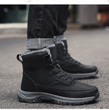 Winter Casual Padded Cotton Shoes Non-slip Combat Boots Warm Snow Men's Sports Hiking Safety Work MartLion   