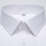 Men's Long Sleeve Standard-fit Solid Basic Dress Shirt Patch Single Pocket Formal Social White Work Office Mart Lion 5001-1 38 