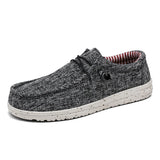 Men leisure sports shoes summer breathable light outdoor canvas shoes MartLion 197 Black ash 40 