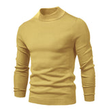 Winter Turtleneck Thick Men's Sweaters Casual Turtle Neck Solid Color Warm Slim Turtleneck Sweaters Pullover Mart Lion   