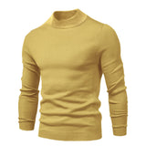 Winter Thick Men's Sweaters Casual Turtle Neck Solid Color Warm Slim Turtleneck Sweaters Pullover MartLion   