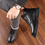 Casual Warm Leather Shoes Waterproof Ankle Boots Trendy Men's Shoes Anti-slip Cotton MartLion   