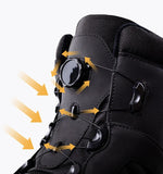  Rotating Button Men's Snow Boots Warm Thicken Plush Winter Waterproof Hiking Wear Resistant Anti Slip MartLion - Mart Lion