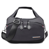 Women Shoulder Bag Oxford Handbag Purses Large Capacity Messenger Bag Single Shoulder Tote 10 Pockets Sac Mart Lion Dark gray  