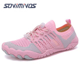 Light Men's Jogging Minimalist Shoes Summer Running Barefoot Beach Fitness Sports Sneakers Mart Lion D03-PINK 39 