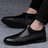 Winter Warm Plush Men's Flat Shoes Snow Ankle Boots Loafers Warm Down Slip on Flat Casual MartLion   