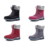 Women Boots Waterproof Snow Boots Warm Plush Winter Shoes Mid-calf Non-slip Winter Female MartLion   