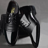 Retro Classic Dress Shoes Black Leather Oxfords Casual Men's Wedding Party Office Formal Work Mart Lion   