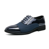 Classic Blue Men's Dress Shoes Casual Leather Social Zapatos De Vestir Hombre MartLion blue 8751 38 CHINA