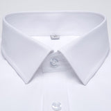 Men's Long Sleeve Standard-fit Solid Basic Dress Shirt Patch Single Pocket Formal Social White Work Office Mart Lion 5001-16 38 