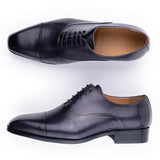 Handmade Men's Oxford Leather Shoes Inner Suture Genuine Leather Dress Formal Leather MartLion   