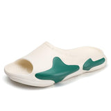 Men's Slippers Summer Breathable Beach Leisure Shoes Slip On Sandals Lightweight Soft Unisex Sneakers Zapatillas Mart Lion 2-Green 7.5 