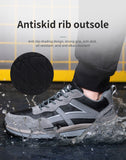 Waterproof Work Safety Shoes Steel Toe Cap Reflective Strip Indestructible Anti-smash Men's Sneakers Construction Footwear Mart Lion   