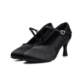 Adult High-heeled Modern Laitn Dancing Shoes Professional Standard Dance Practice Women Waltz Dancing Flamenco MartLion Black 7.5 cm 41 