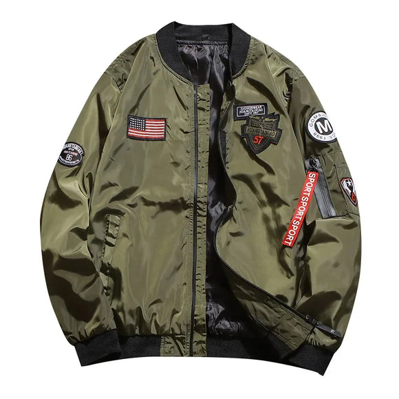 77City Killer Casual Air Force Flight Jacket Men's Military Tactical Coats Casaco Masculino Pilot Bomber Jackets MartLion Army Green 2 M 